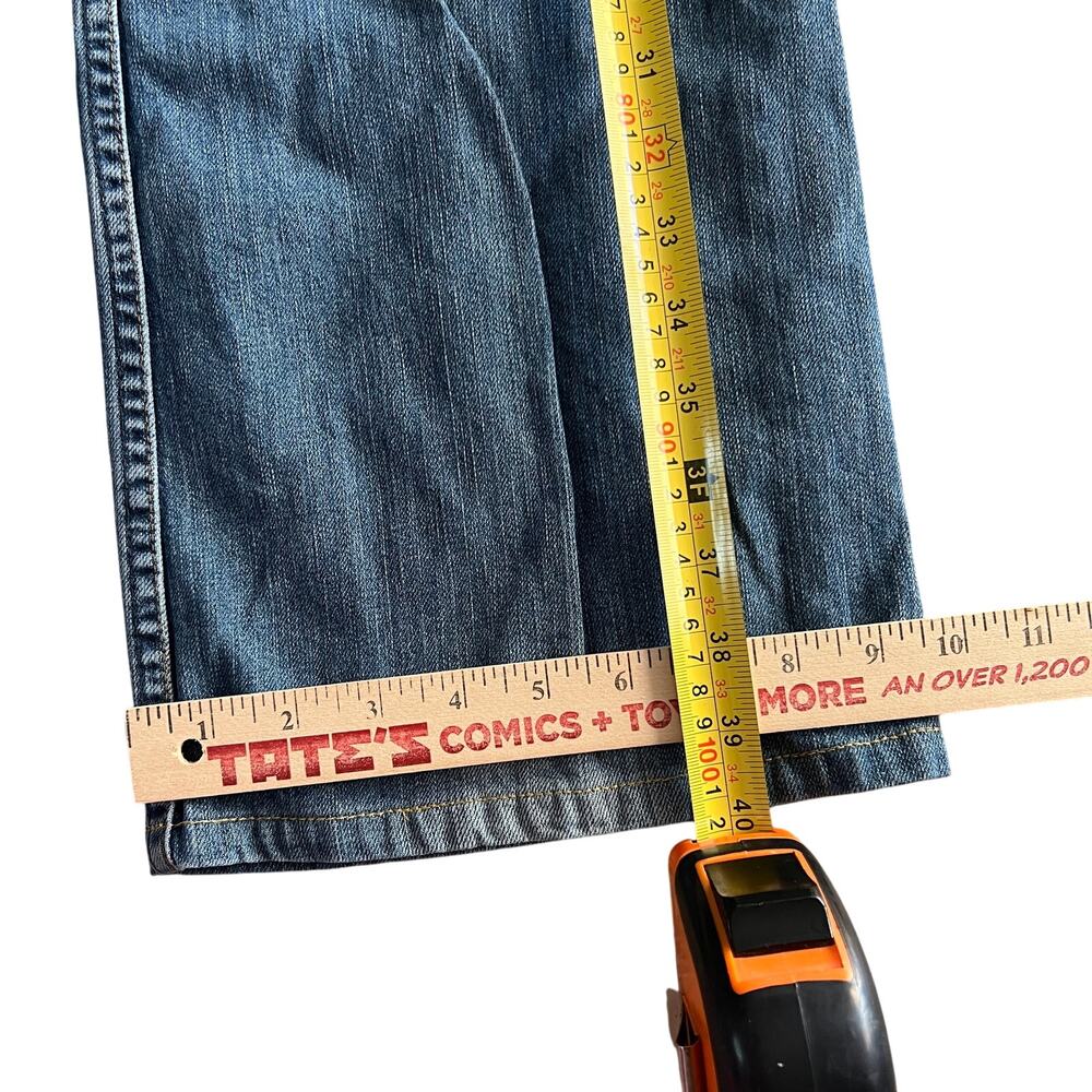 Lucky Brand Dungarees Santa Fe Jeans Men’s 32 Blue USA Made Straight Leg - Picture 8 of 10